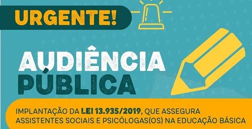 Psicólogos e Assistentes Sociais nas Escolas” será tema de audiência  pública - Câmara Municipal de Salvador